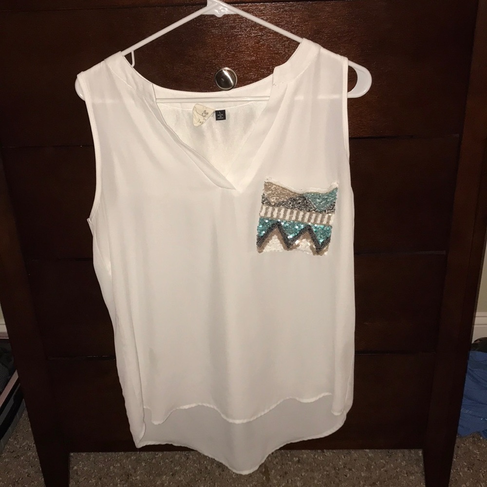 Sheer white blouse